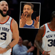 Evan Fournier (l.) and Julius Randle lit it up at MSG last night, Fournier’s horrible NBA Live rendering (c.) be damned.